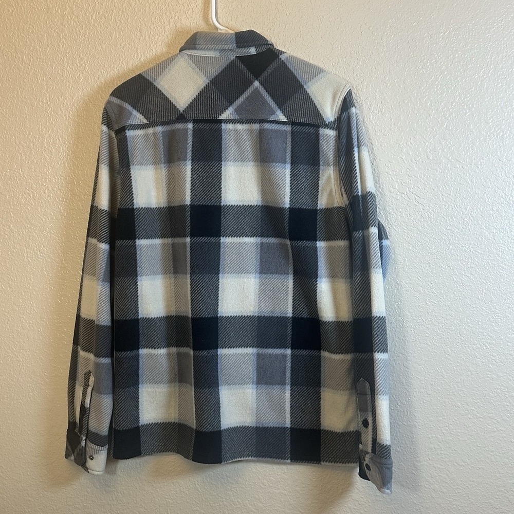 O'neill Men's Super Fleece Icecap Flannel Snap Button Long Sleeve Black White S - Picture 4 of 11